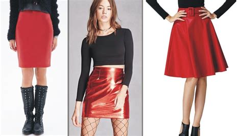 Stylish Red Leather Skirt Fashion Nova This Year Youtube