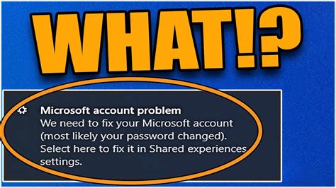 How To Fix Microsoft Account Problem Error Youtube