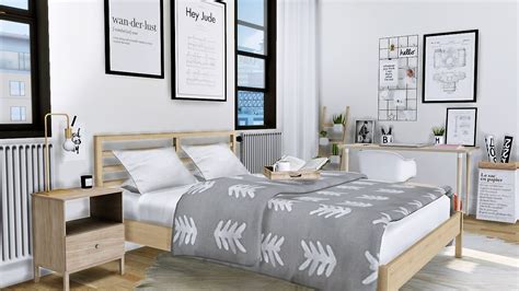 Lana Cc Finds Mxims Thorne Bedroom Ikea Tarva Bed Ikea Sims 4
