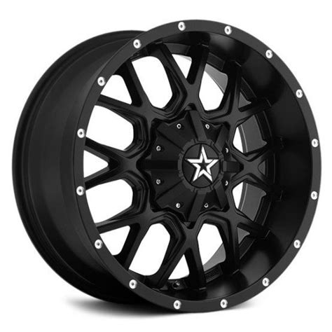 Dropstars® 645b Satin Black With Milled Lip Accents Black Wheels