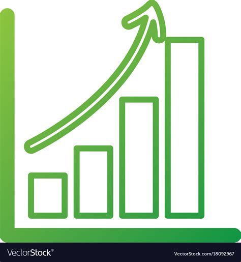 Business Growth Bar Graph Finance Increase Vector Image