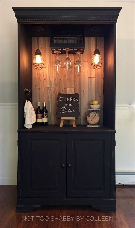 A cabinet with enough surface area can easily enough be crafted into a diy coffee bar, like this from my repurposed life. liquor-cabinet-with-lock-storage-small-bar-wine-fridge-diy ...
