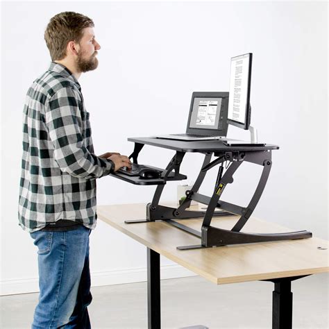 Vivo Height Adjustable 32 Inch Stand Up Desk Converter Quick Sit To