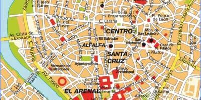 Sevilla Mapa Turystyczna Mapa Atrakcji Turystycznych W Sewilli