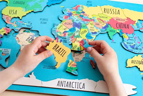 Kids World Map T For Kids World Map Puzzle For Kids T