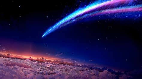 Wallpaper Night Anime Sky Your Name Astronomy Aurora Star