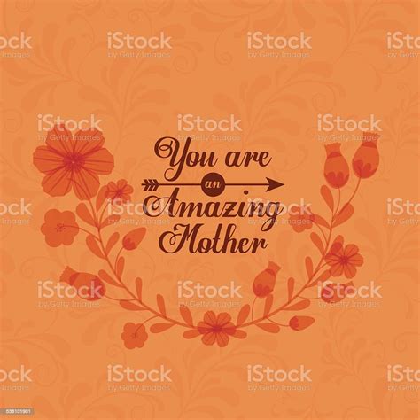 Happy Mothers Day Card Design Vector Illustration Stock Illustration
