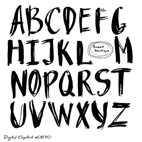 Black Alphabet Letters Font Clip Art Black Alphabet Black