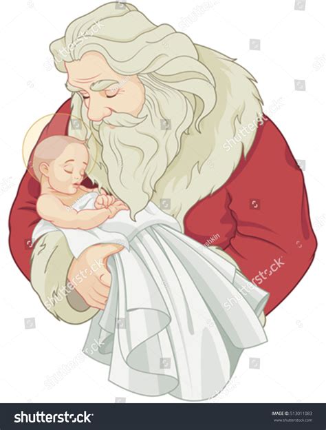 Baby Jesus And Santa Claus Stock Vector 513011083 Shutterstock