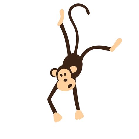 Cartoon Monkey Hanging From A Tree