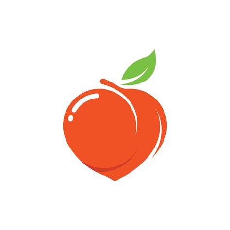 Premium Vector Peach Fruit Icon Vector Illustrtion Design