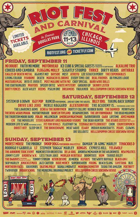 CHICAGO - Riot Fest 2015 Lineup  Tickets Now Available - Riot Fest