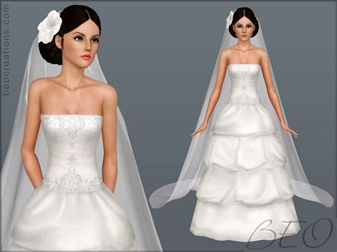 BEO CREATIONS Long Veil Sims 3 Wedding Long Veils Bridal Sims 4