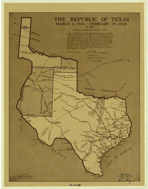Republic Of Texas 1836 1846 Republic Of Texas Texas Map Texas History