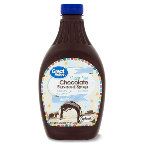 Great Value Sugar Free Chocolate Flavored Syrup 18 5 Oz Walmart Com