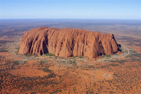 Aerial View Of Uluru Ayers Rock Editorial Image Image Of Rock