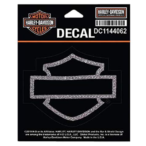 Rhinestone Blank Bar And Shield Decal Harley Davidson Online