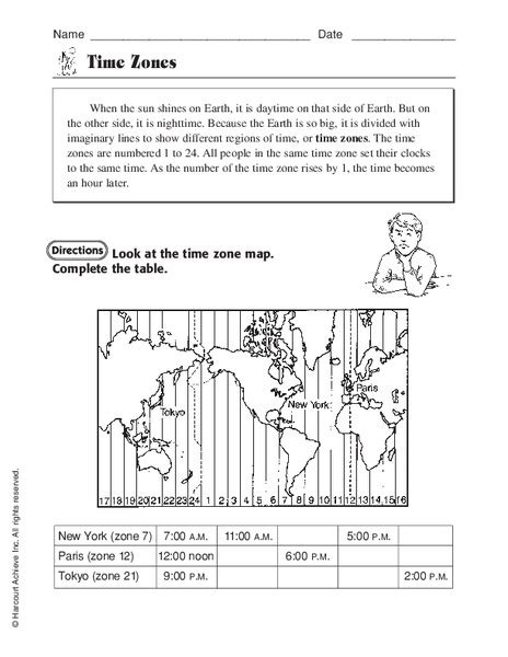 Just click on any state above and see the current time and date. Time Zones Lesson Plans & Worksheets | Lesson Planet
