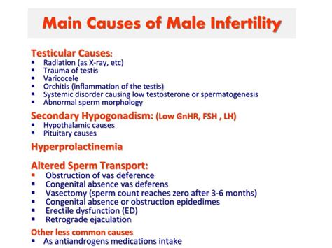 ppt biochemical aspects of male and female subfertility infertility powerpoint presentation