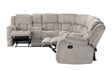 Classic Large Linen Fabric L Shape Sectional Recliner Sofa Couch