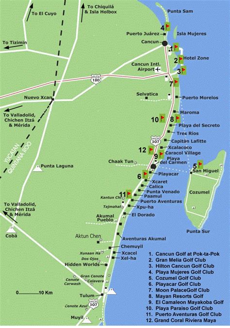 Mapa De Mexico Cancun Playa Del Carmen