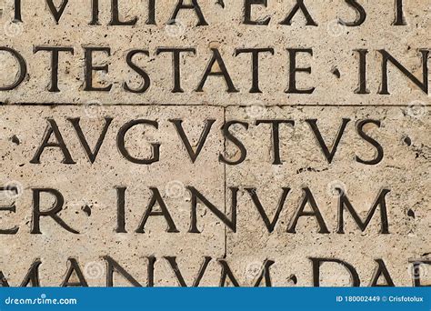 Latin Ancient Script Stock Image Image Of Antiquities 180002449