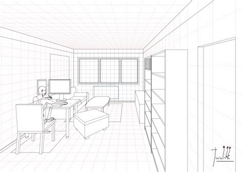 You can edit any of drawings via our online image editor before downloading. A ongoing living room drawing in One Point Perspective ...