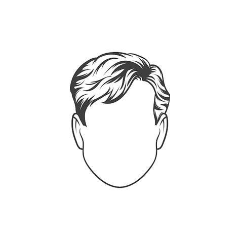 Coupe De Cheveux Homme Illustration Vectorielle Dessinés à La Main