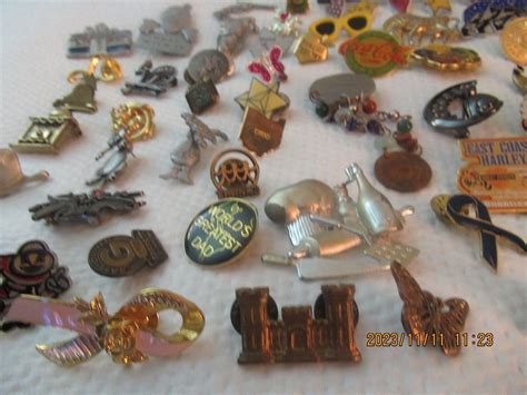 Lot Of Vintage Interesting Pinbacks And Lapel Pins Some Metal Junk