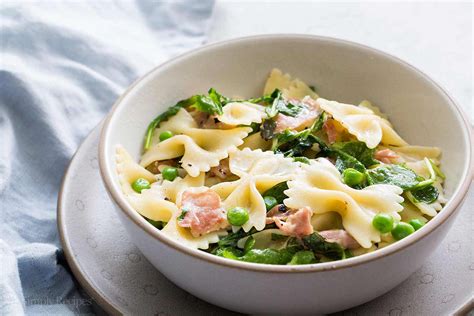 Bowtie Pasta With Peas Prosciutto And Arugula Recipe