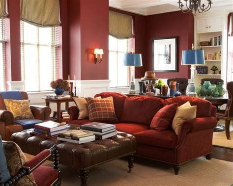 From where to place the sofa to how to arrange the furniture, here's how to decorate a living room the right way. Burgundy Sofa Home Design Ideas, Pictures, Remodel and Decor