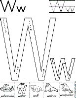This section includes free letter w coloring pages for every age available. Wolf Coloring Pages and Printable Activities