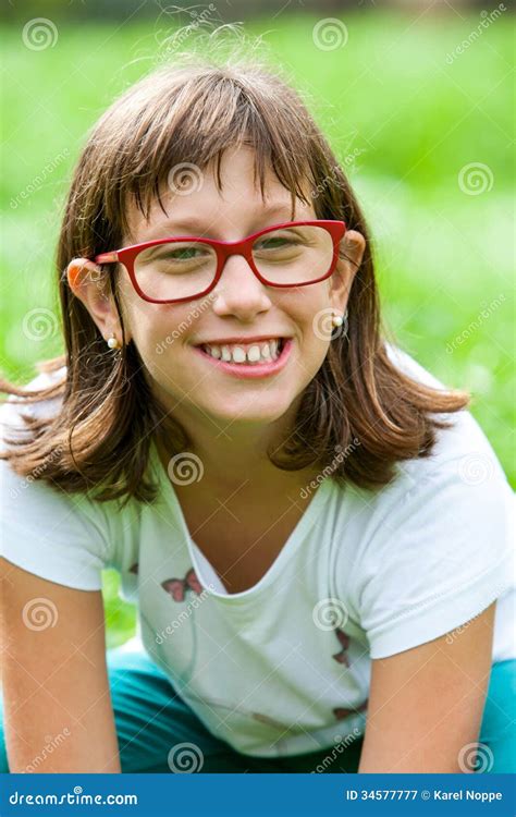 Close Up Portrait Of Handicapped Girl Stock Image Image Of Childhood