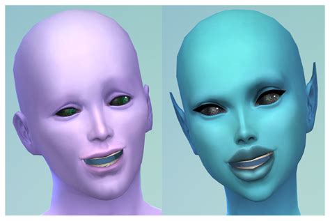 Mod The Sims Alien Eye And Mouth Defaults