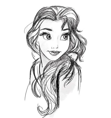 Cartoon Sketch Drawing Disney Drawings Sketches Disney Princess