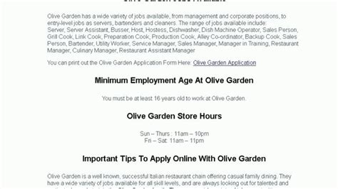 Olive Garden Printable Job Applications Fasci Garden
