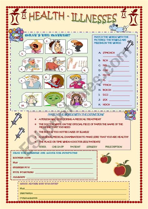 Health Worksheets Homeschooldressagecom Health Problems Worksheet