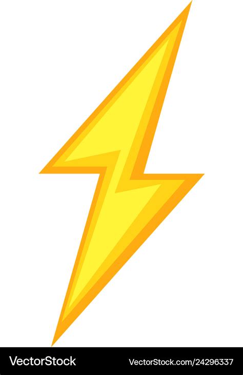 Colorful Cartoon Lightning Symbol Royalty Free Vector Image
