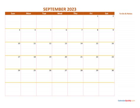 September 2023 Calendar Calendar Quickly