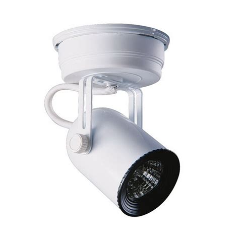 Attaching to the ceiling or walls attach the track lighting system to the ceiling or. Kendal Lighting White Flush Mount Fixed Track Light Kit in ...