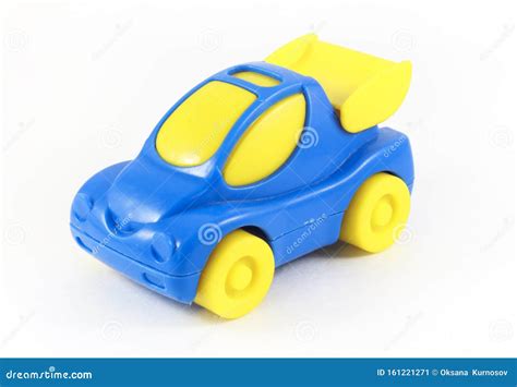 Blue Toy Plastic Car With Yellow Wheels Children S Toys Entertainment