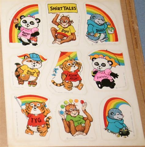 80s Shirt Tales Rainbow Stickers With Images Rainbow