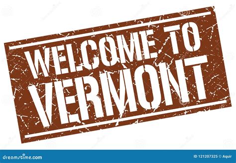 Welcome To Vermont Stamp Stock Vector Illustration Of Travel 121207325