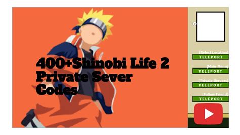 That's where our shindo life codes list comes in. Shindo Life 2 Codes Server - Private Server Codes For Shindo Life Shinobi Life 2 Roblox 100 ...