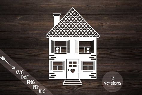 House Svg Home Svg Building Cut File Papercutting Template 97195