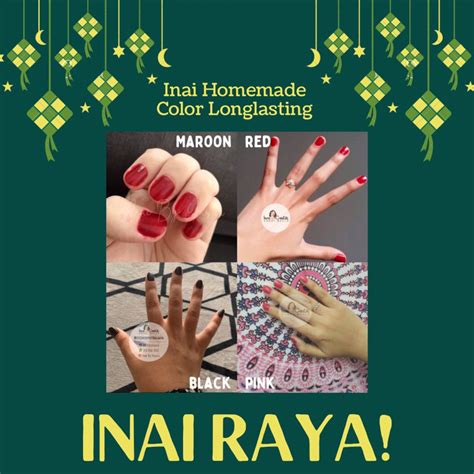 🔥inai Raya Viral🔥 Inai Homemade Color Tahan Lama Inai Cantik By Honey