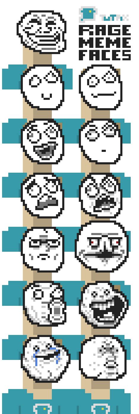 Pixel Art Troll Meme Faces By Sadasant On Deviantart