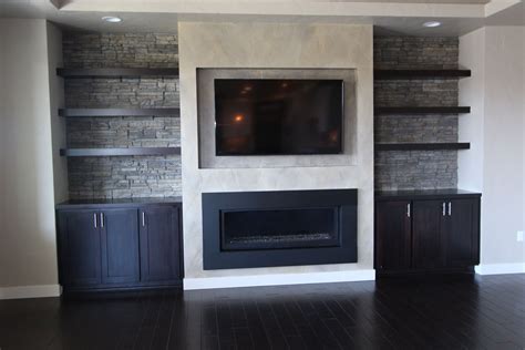 Modern Wood Fireplace And Tv Shelves Tv Above The Fireplace Wood