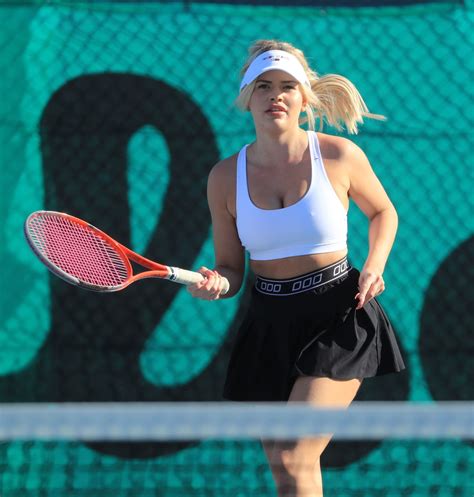 Blondie Kaitlyn Hoppe Photographed Playing Tennis Showing Titties The Fappening