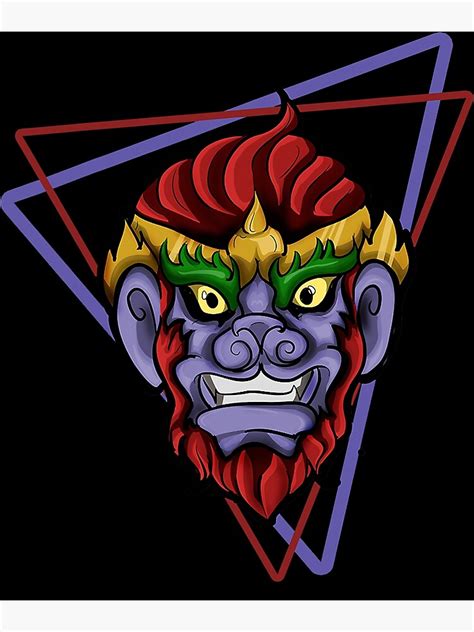 Cambodian Khmer Traditional Dance Ape Monkey Mask Poster For Sale By